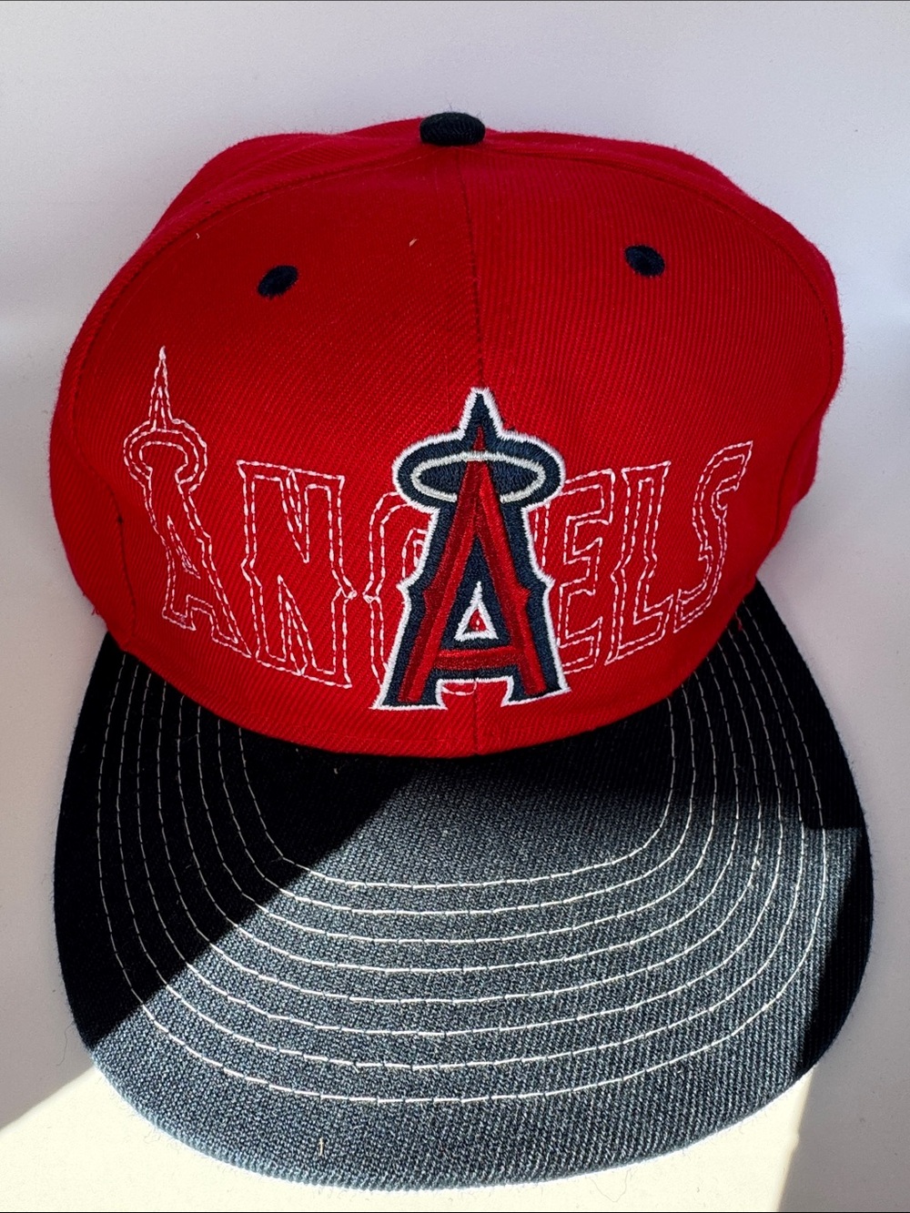 Red and Black SnapBack Baseball Cap Angels